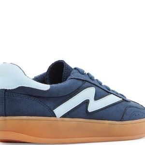 Steve Madden Designer Look for Less Blue and White Sneakers with Gum Sole